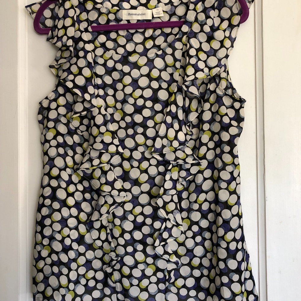 VINTAGE ANTHROPOLOGIE PORTRAIT OF A GIRL TOP